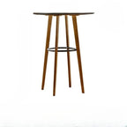 Modern Fixed Top Bamboo Orbicular Bar Tables