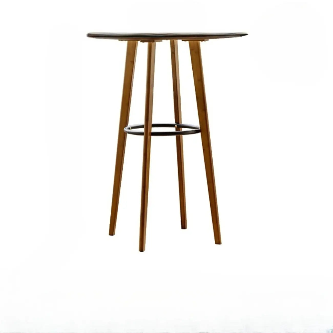 Modern Fixed Top Bamboo Orbicular Bar Tables