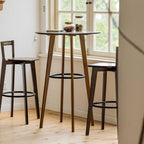 Modern Fixed Top Bamboo Orbicular Bar Tables