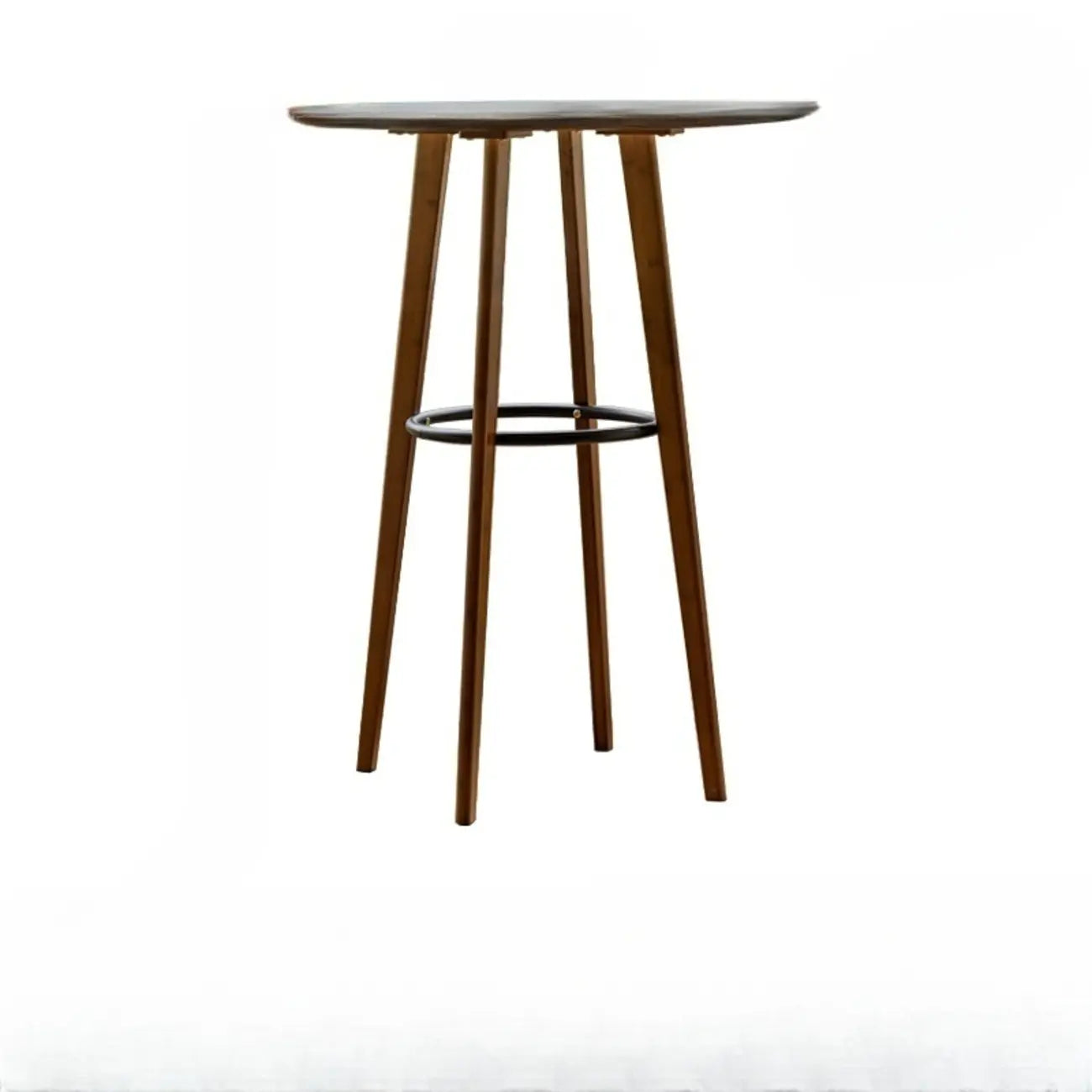Modern Fixed Top Bamboo Orbicular Bar Tables