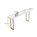 Modern White High Bar Table with Fixed Top for Dining and Bars