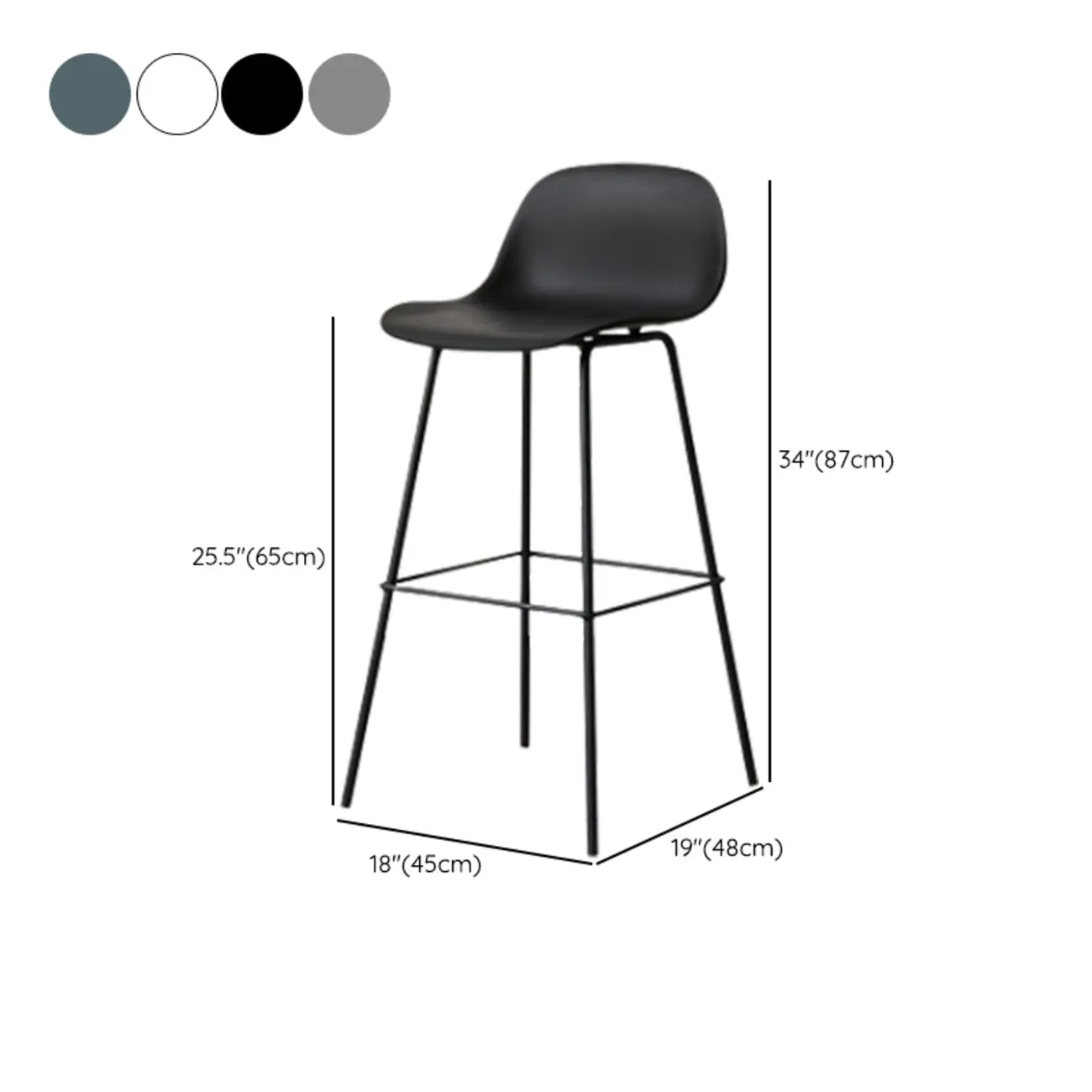 Modern Metal Elegant Comfort Bar Stool with Sleek Design