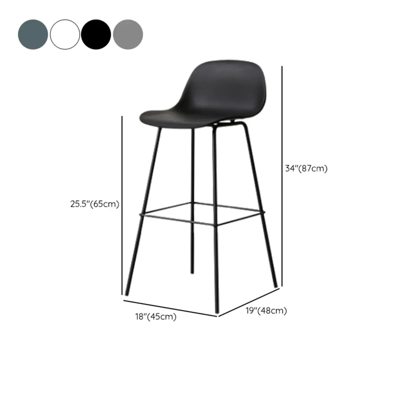 Modern Metal Elegant Comfort Bar Stool with Sleek Design