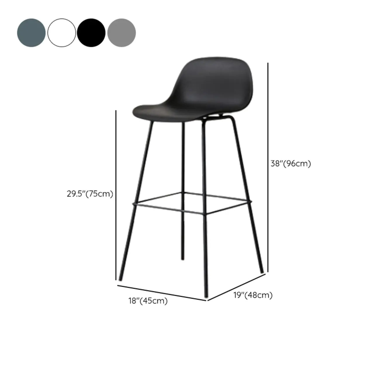Modern Metal Elegant Comfort Bar Stool with Sleek Design