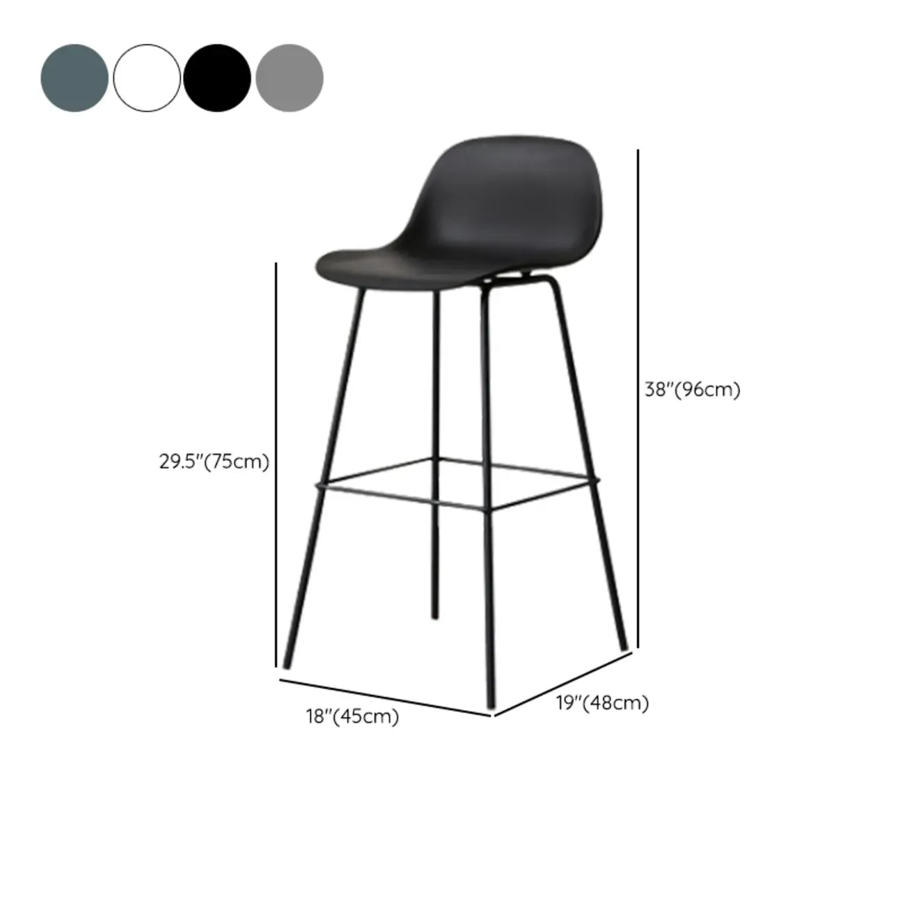 Modern Metal Elegant Comfort Bar Stool with Sleek Design