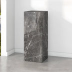 Minimalist Marble Square Block End Table