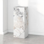 Minimalist Marble Square Block End Table