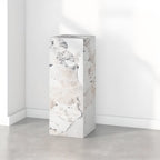 Minimalist Marble Square Block End Table