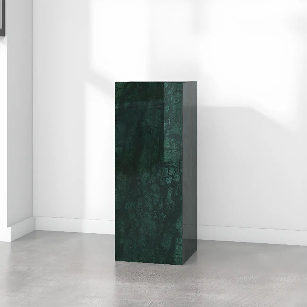 Minimalist Marble Square Block End Table