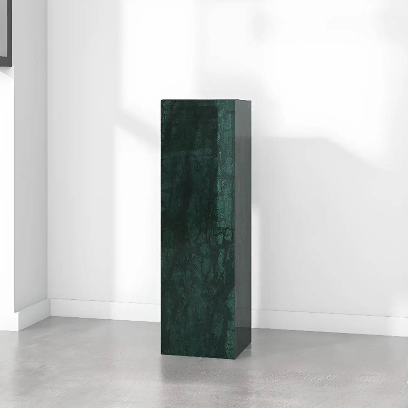 Minimalist Marble Square Block End Table