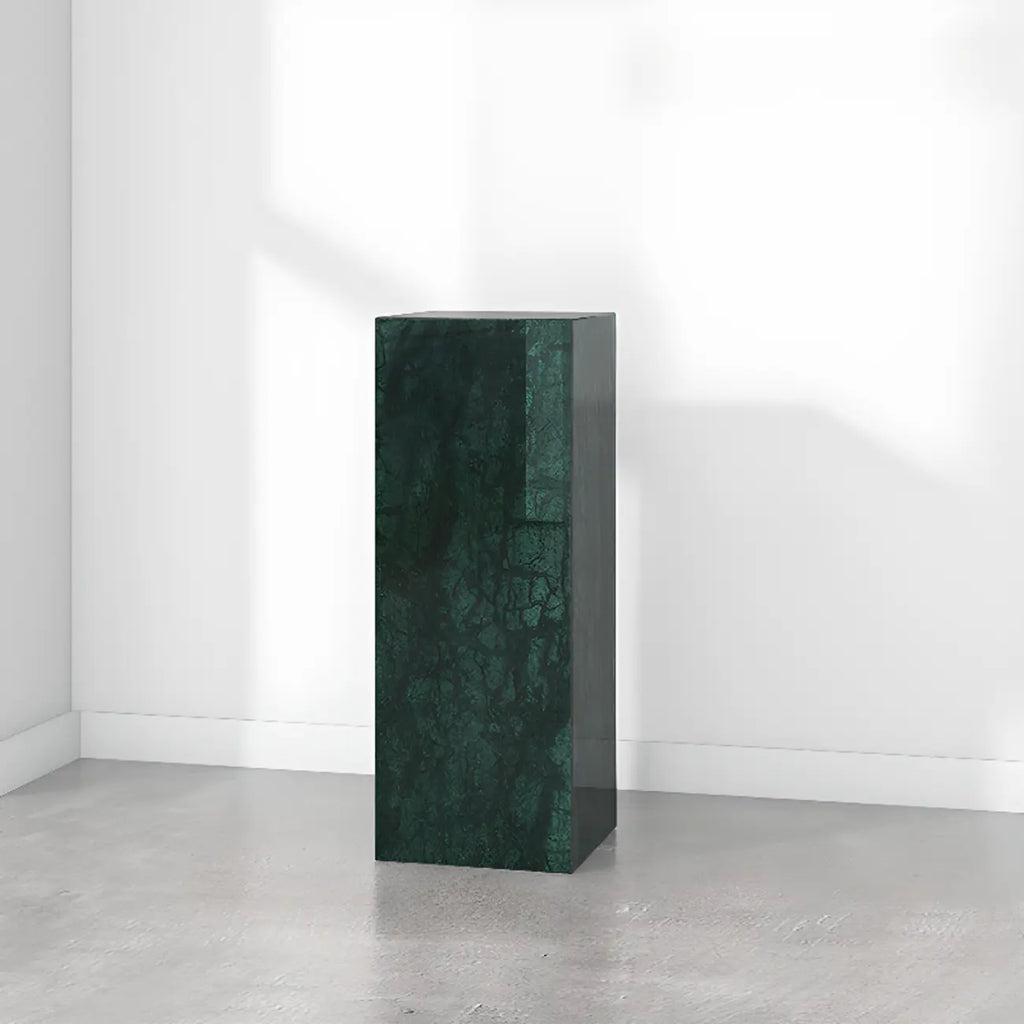 Minimalist Marble Square Block End Table