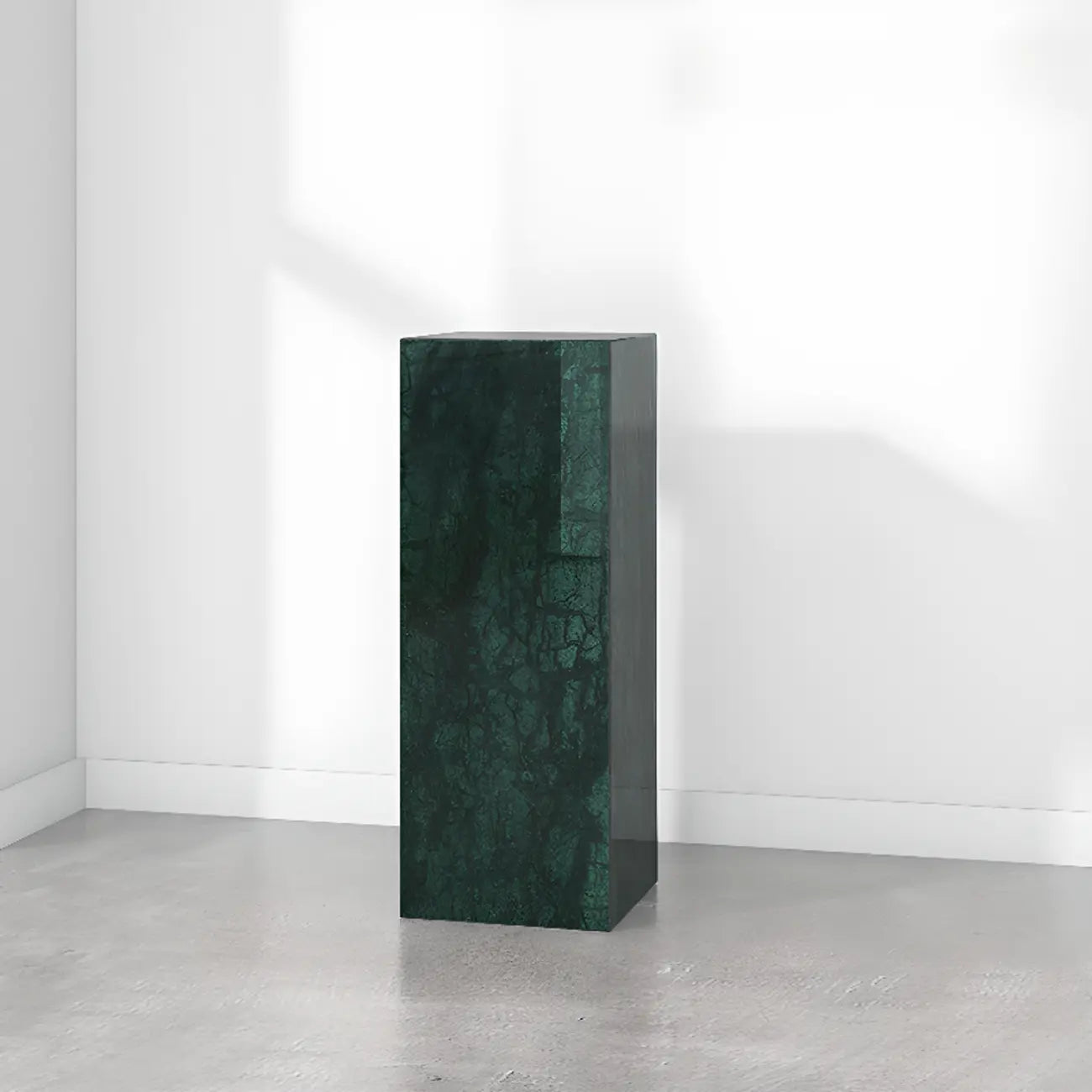 Minimalist Marble Square Block End Table