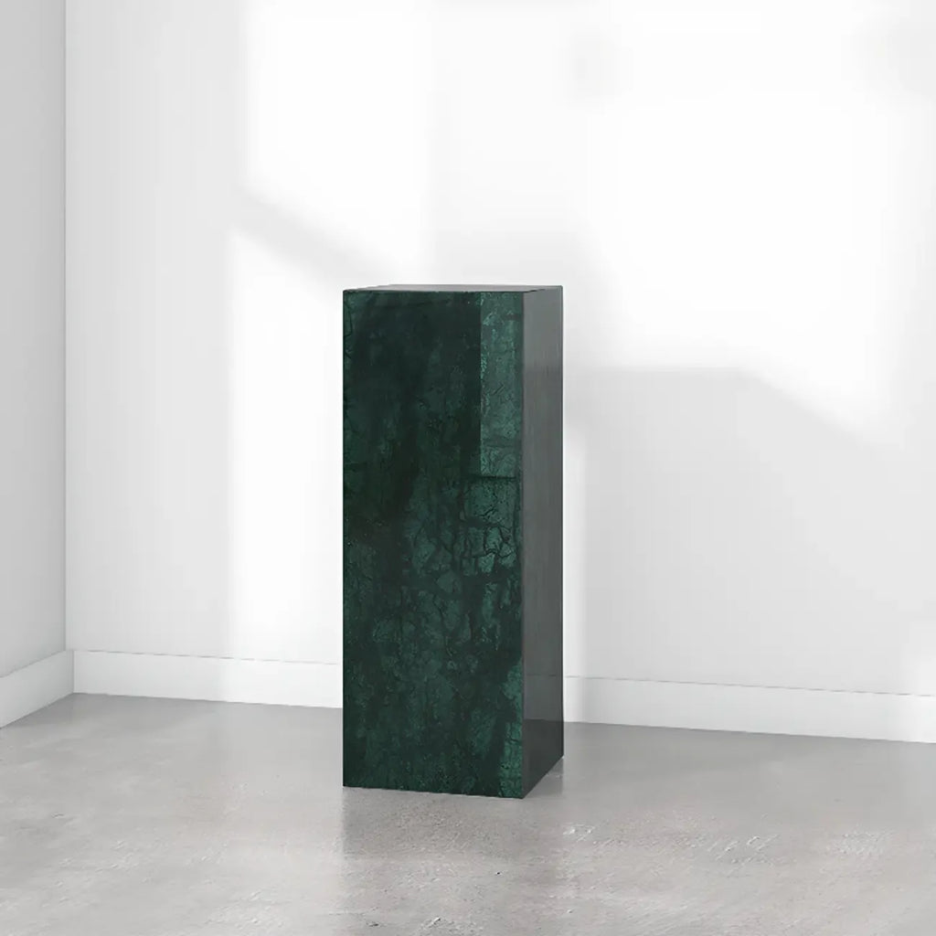 Minimalist Marble Square Block End Table