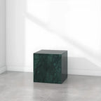 Minimalist Marble Square Block End Table