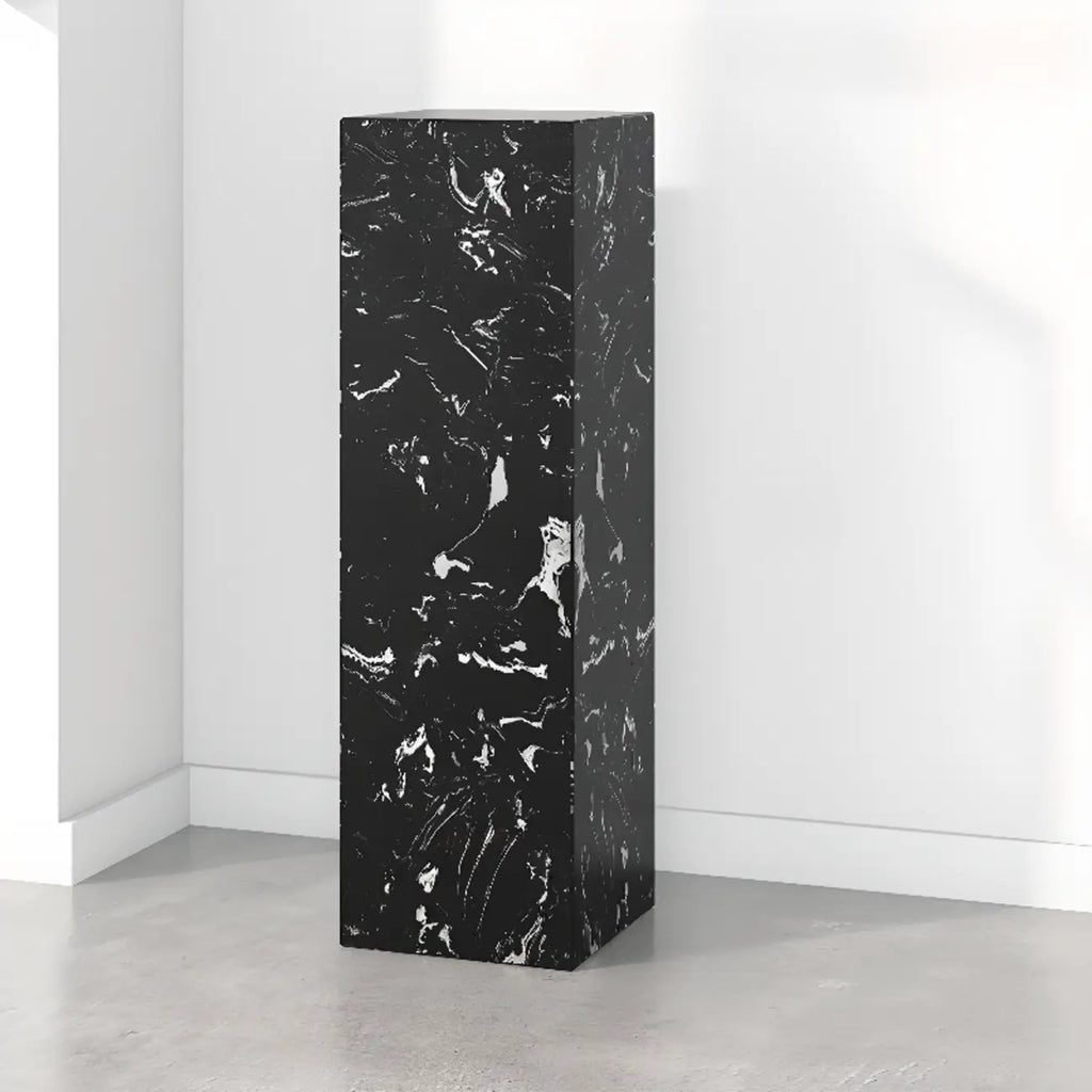 Minimalist Marble Square Block End Table