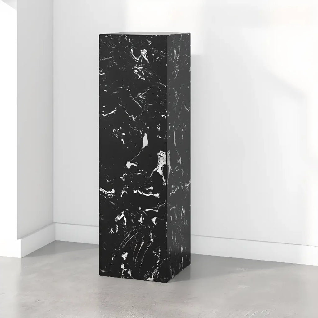 Minimalist Marble Square Block End Table