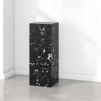 Minimalist Marble Square Block End Table