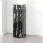 Minimalist Marble Square Block End Table