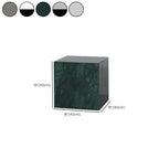 Minimalist Marble Square Block End Table