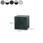 Minimalist Marble Square Block End Table