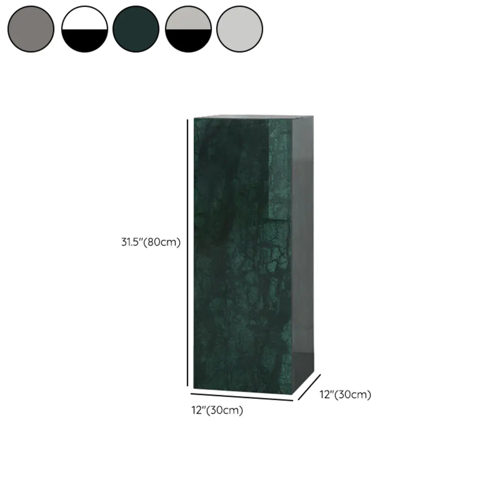 Minimalist Marble Square Block End Table