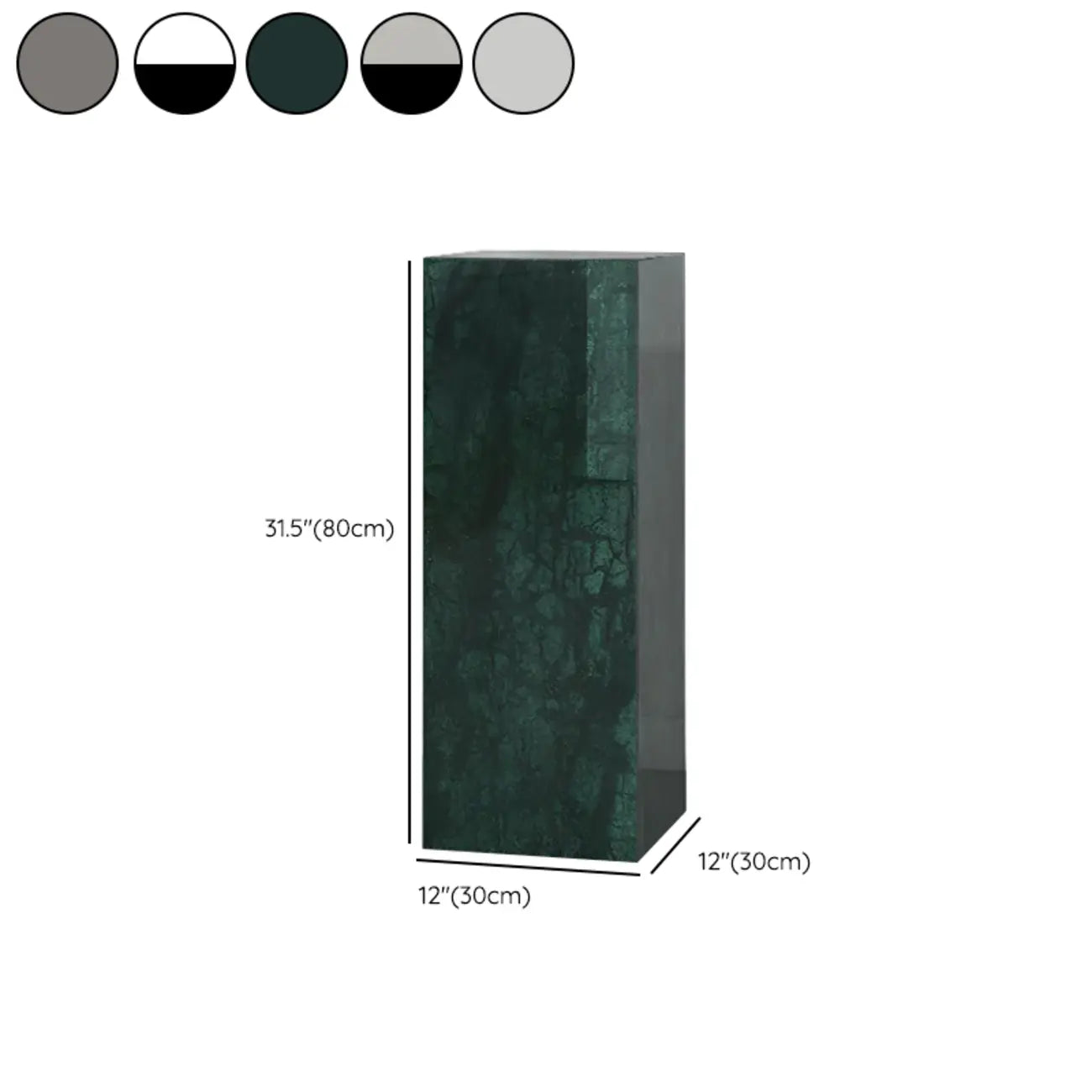 Minimalist Marble Square Block End Table