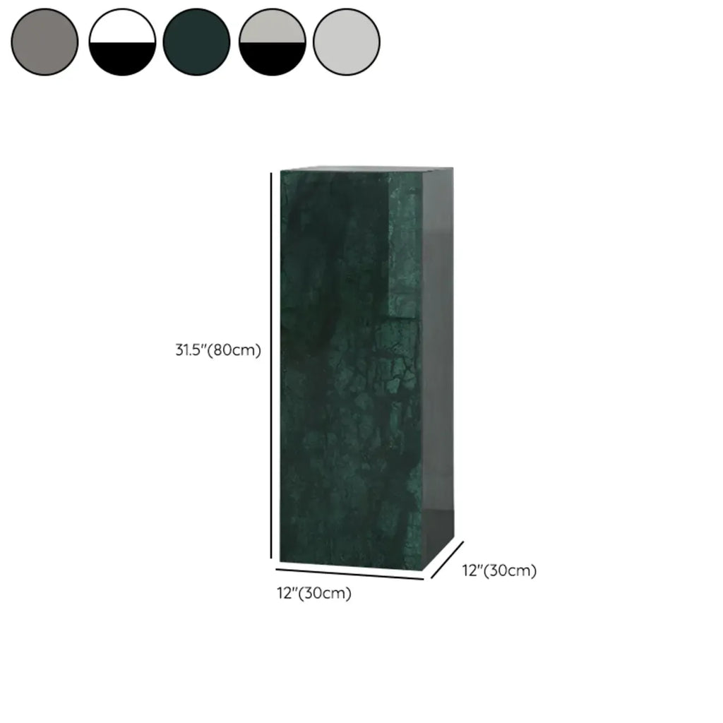 Minimalist Marble Square Block End Table