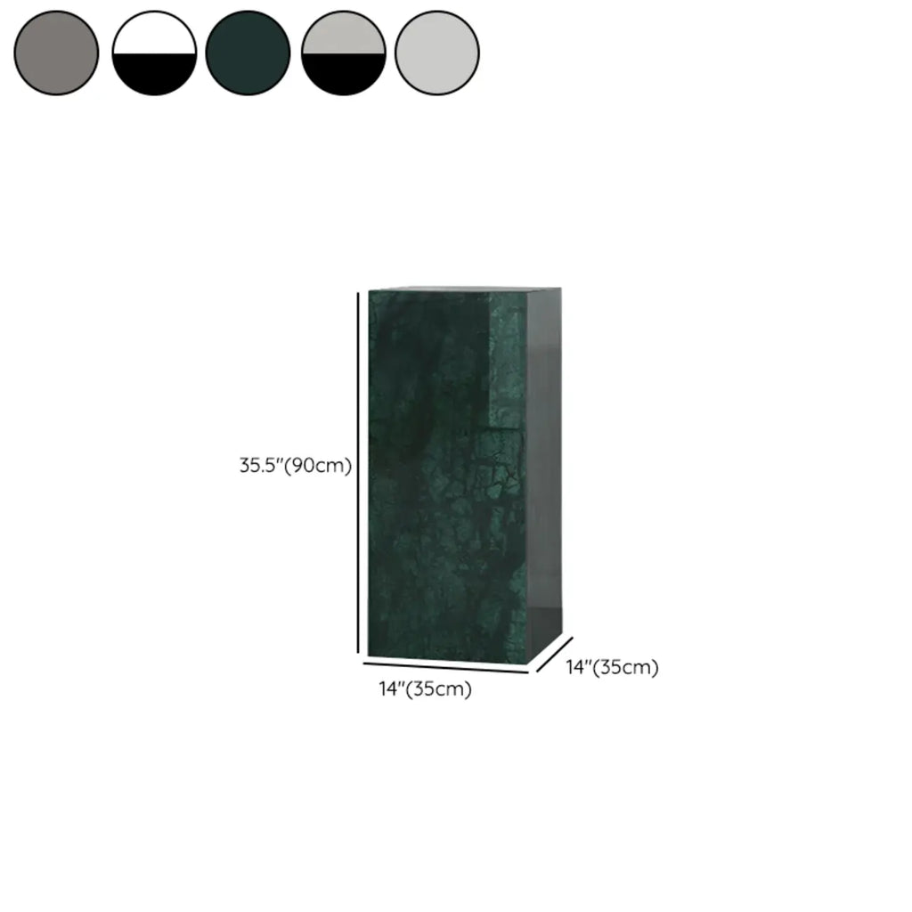 Minimalist Marble Square Block End Table
