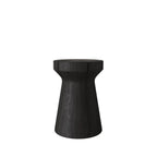 Hourglass Wooden Natural Finish Chairside Table