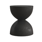 Hourglass Wooden Natural Finish Chairside Table