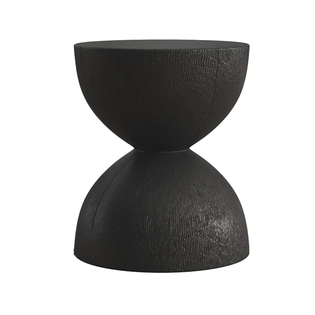 Hourglass Wooden Natural Finish Chairside Table