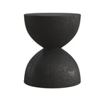 Hourglass Wooden Natural Finish Chairside Table