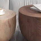 Hourglass Wooden Natural Finish Chairside Table
