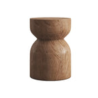 Hourglass Wooden Natural Finish Chairside Table