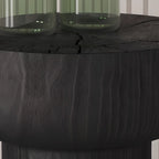 Hourglass Wooden Natural Finish Chairside Table