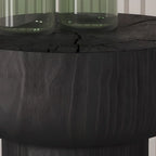 Hourglass Wooden Natural Finish Chairside Table