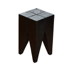 Hourglass Wooden Natural Finish Chairside Table