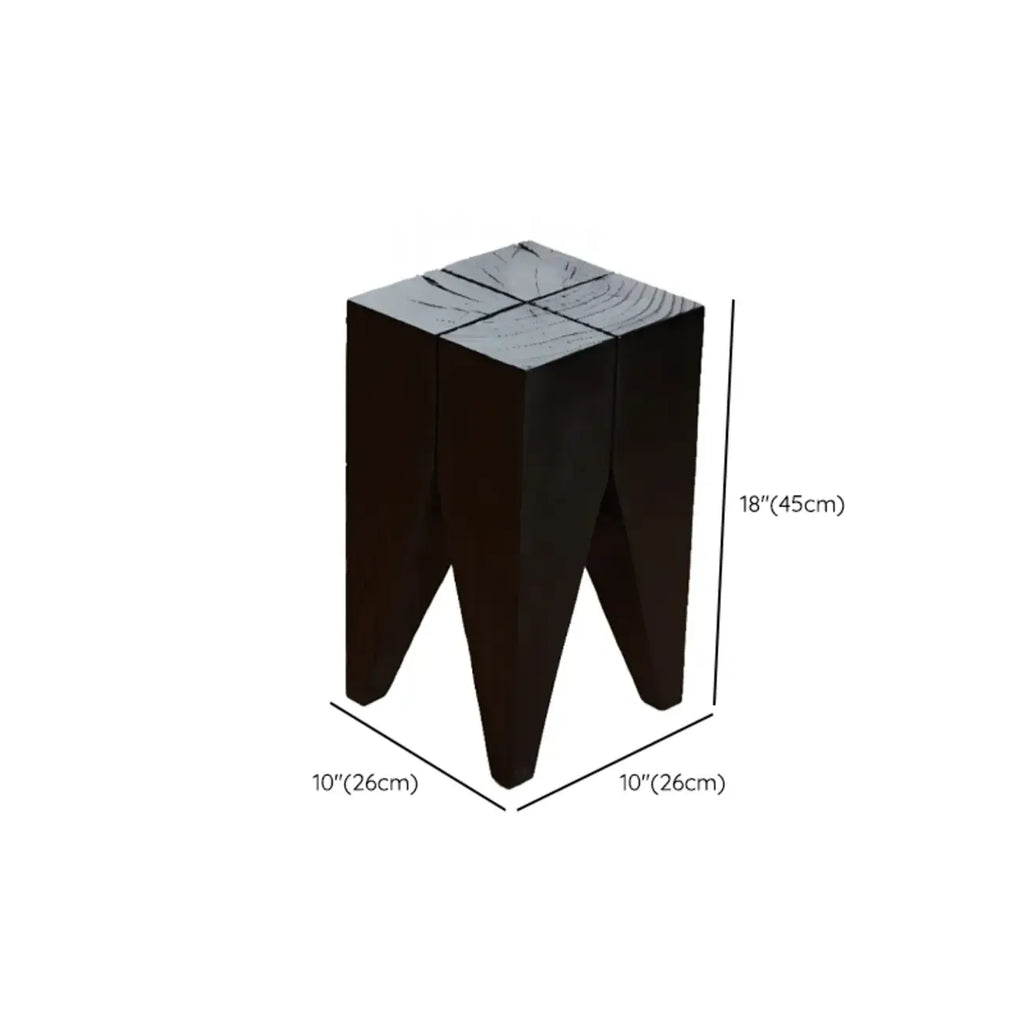 Hourglass Wooden Natural Finish Chairside Table