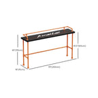 Industrial Black Hardwood Top Bar Tables with Orange Frame