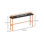 Industrial Black Hardwood Top Bar Tables with Orange Frame