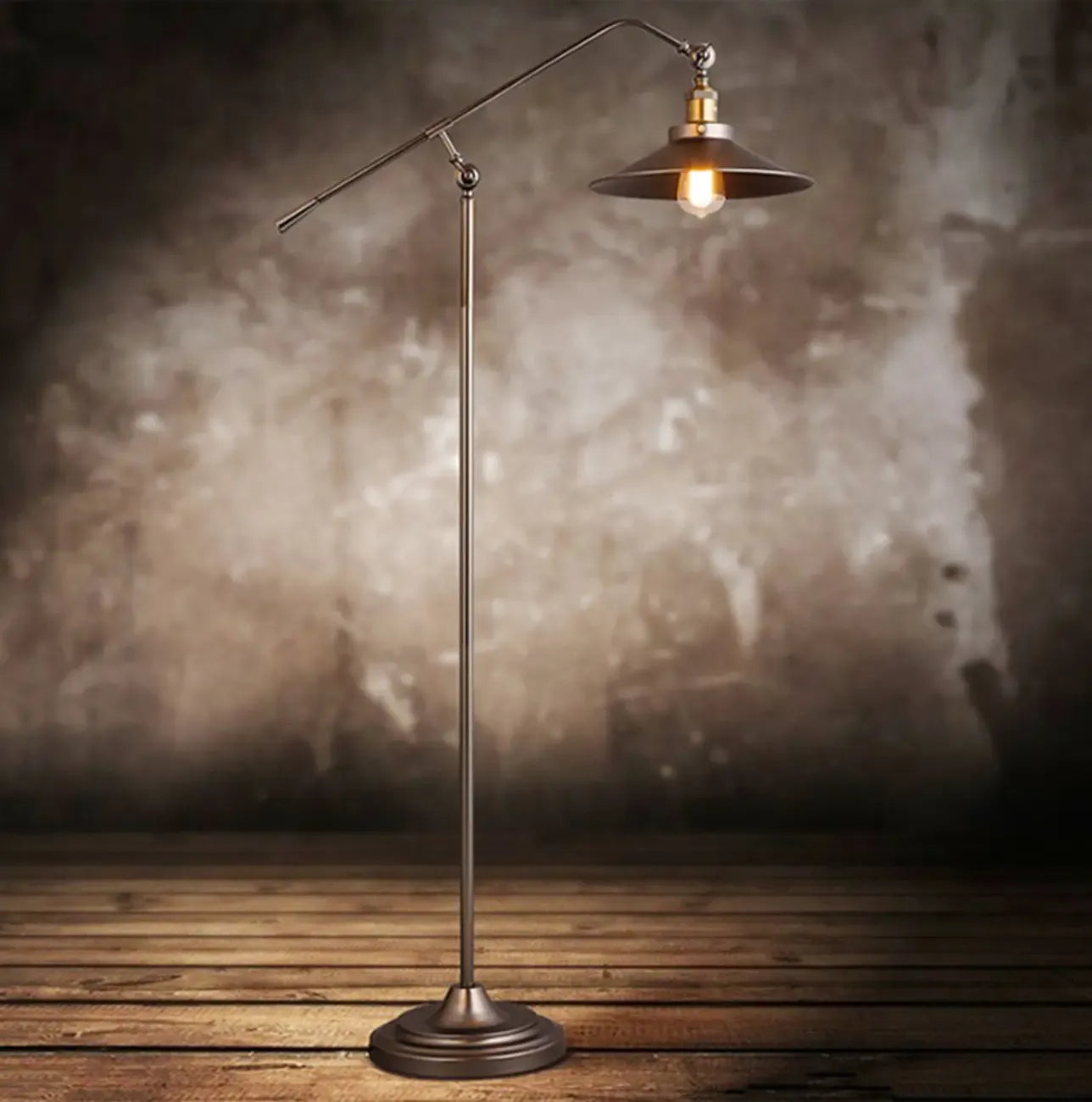 Adjustable Industrial Retro Metal Standing Floor Lamp
