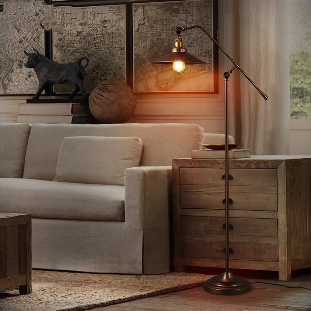 Adjustable Industrial Retro Metal Standing Floor Lamp