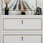 Grey Wooden Drop Front Shoe Cabinet with Adjustable Shelves