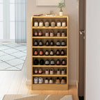 Functional Adjustable Multi-Layer Wooden Shoe Rack Organizer
