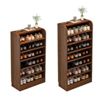 Functional Adjustable Multi-Layer Wooden Shoe Rack Organizer
