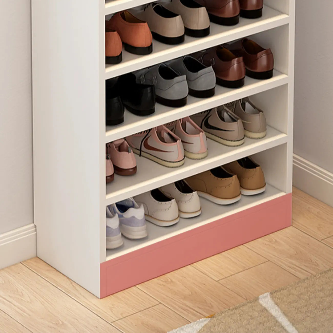 Functional Adjustable Multi-Layer Wooden Shoe Rack Organizer