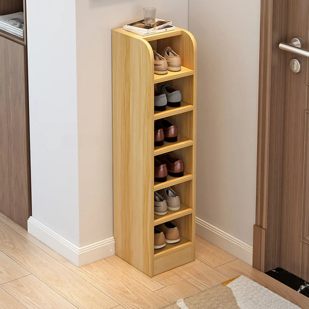 Functional Adjustable Multi-Layer Wooden Shoe Rack Organizer