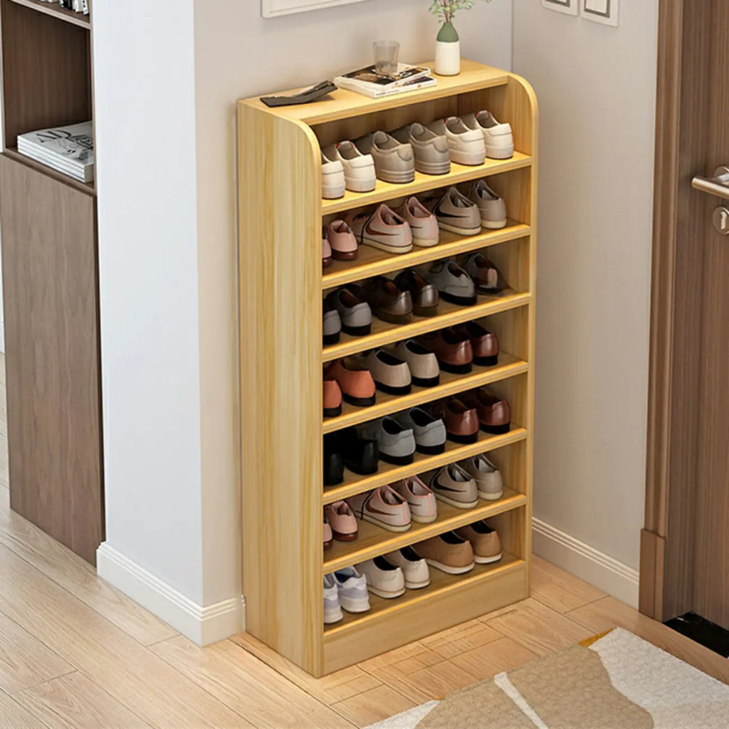 Functional Adjustable Multi-Layer Wooden Shoe Rack Organizer