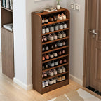 Functional Adjustable Multi-Layer Wooden Shoe Rack Organizer