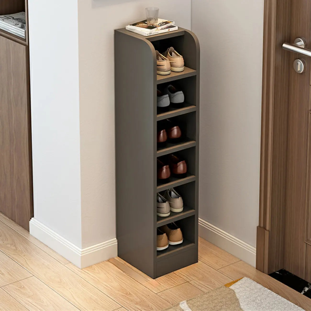 Functional Adjustable Multi-Layer Wooden Shoe Rack Organizer